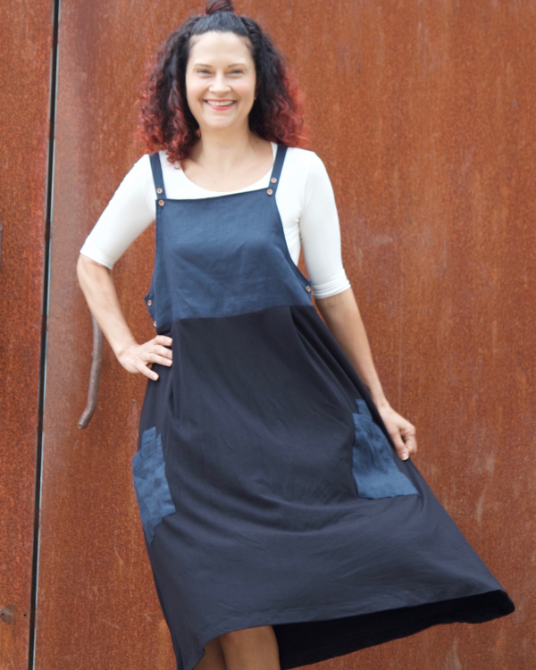 Linen and Bamboo Pinafore Dress