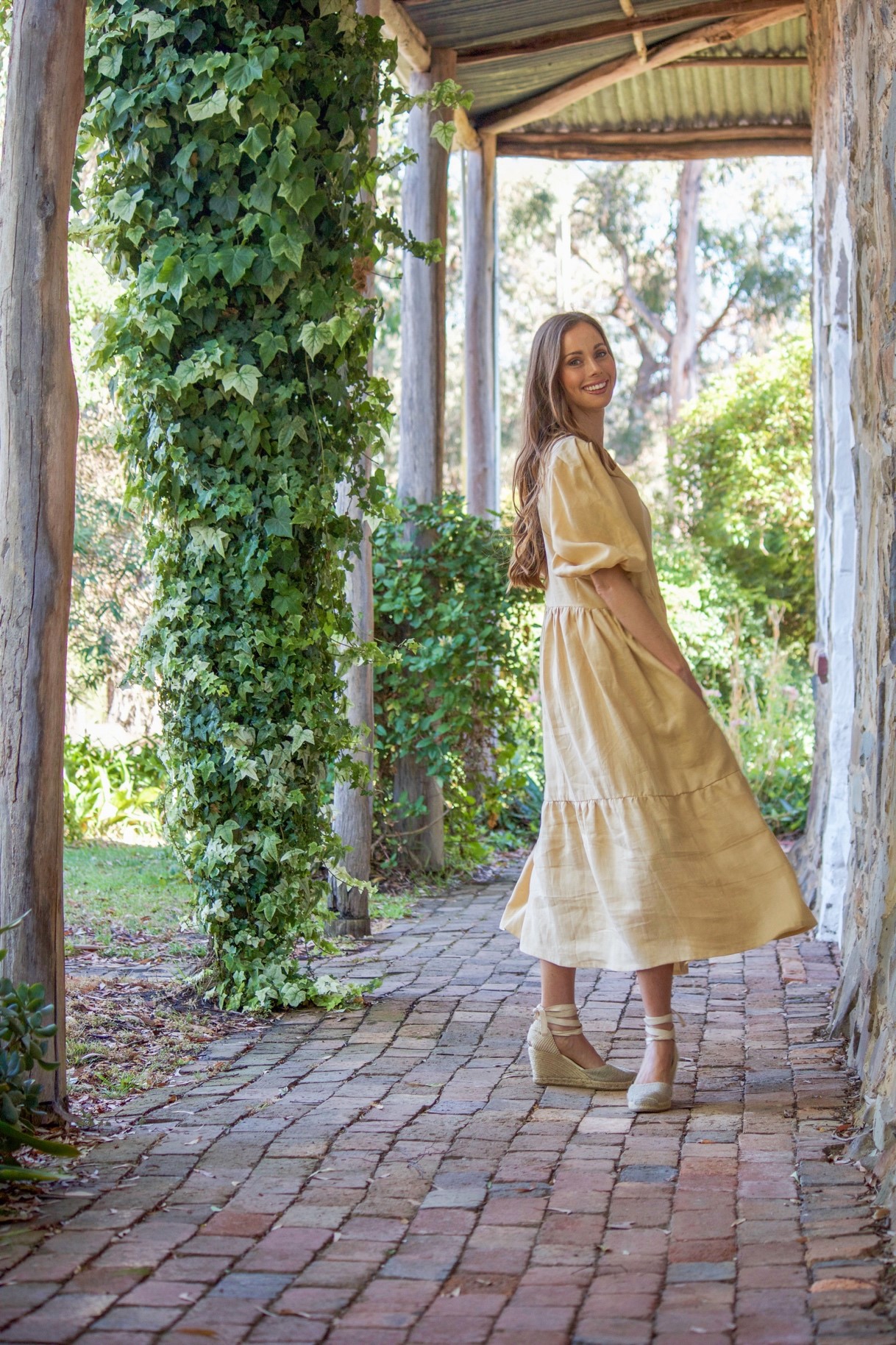 Mid Sleeve Maxi Dress