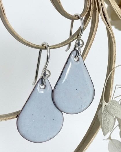 Pastel Grey Drop Earrings